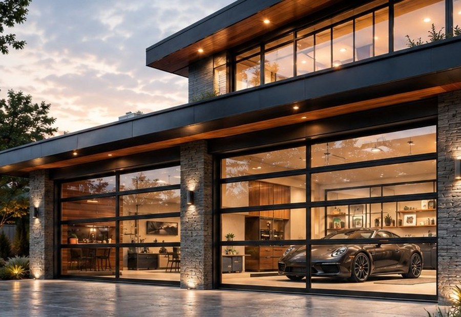 Modern home with GSA Vision door